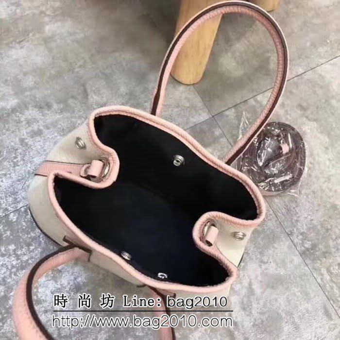 愛馬仕Hermes花園包 全皮配進口帆布手提肩背包 0AM1392